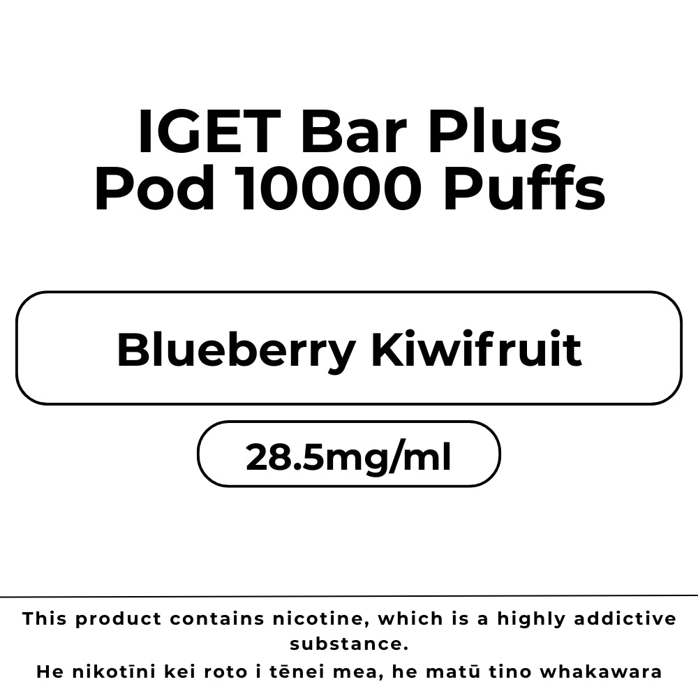 IGET Bar Plus 10k Pod Blueberry Kiwifruit