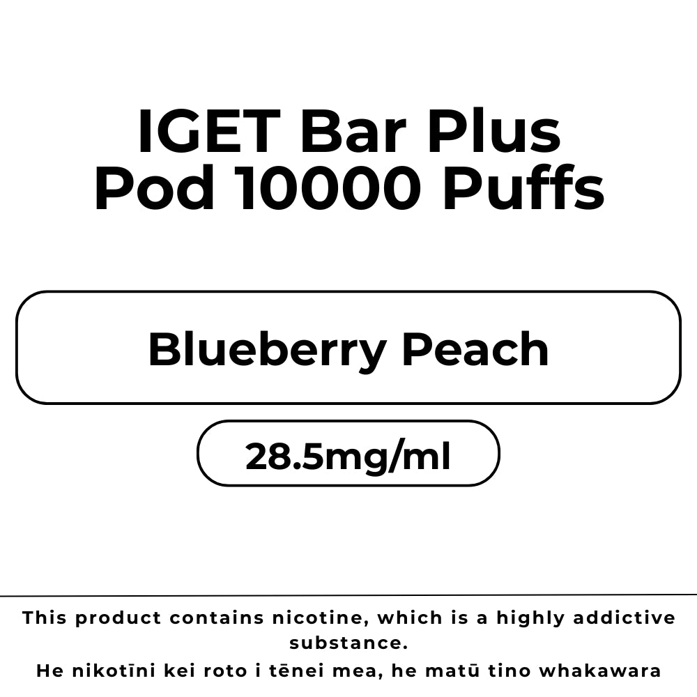 IGET Bar Plus 10k Pod Blueberry Peach