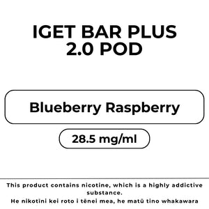 IGET Bar Plus 6k Pod Blueberry Raspberry