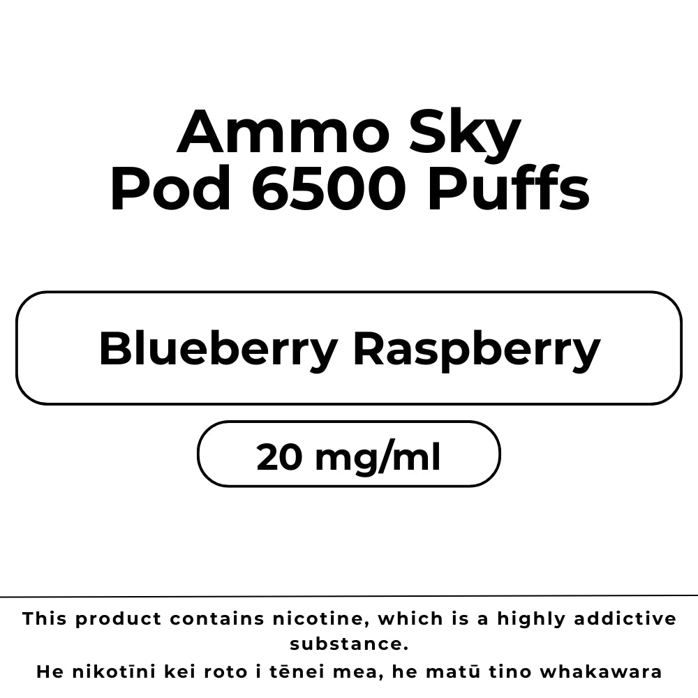 Ammo Sky Pod 20mg/ml Blueberry Raspberry
