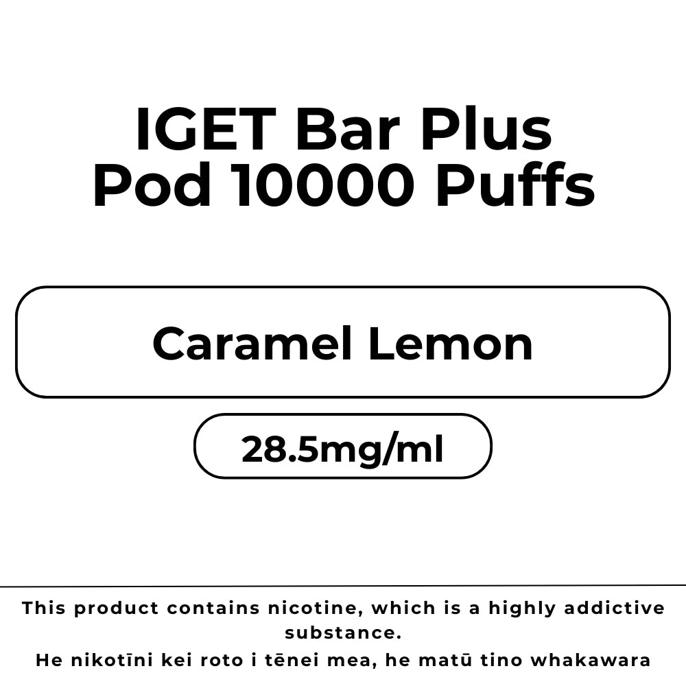 IGET Bar Plus 10k Pod Caramel Lemon