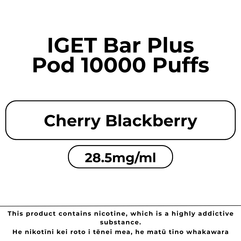 IGET Bar Plus 10k Pod Cherry Blackberry