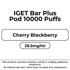 IGET Bar Plus 10k Pod Cherry Blackberry