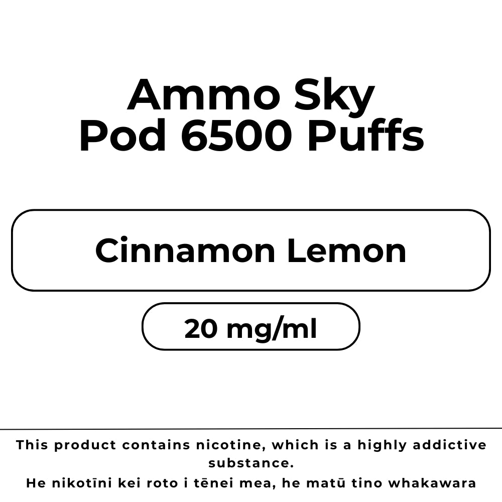 Ammo Sky Pod 20mg/ml Cinnamon Lemon