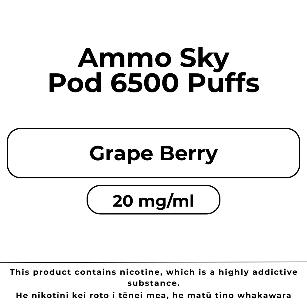 Ammo Sky Pod 20mg/ml Grape Berry
