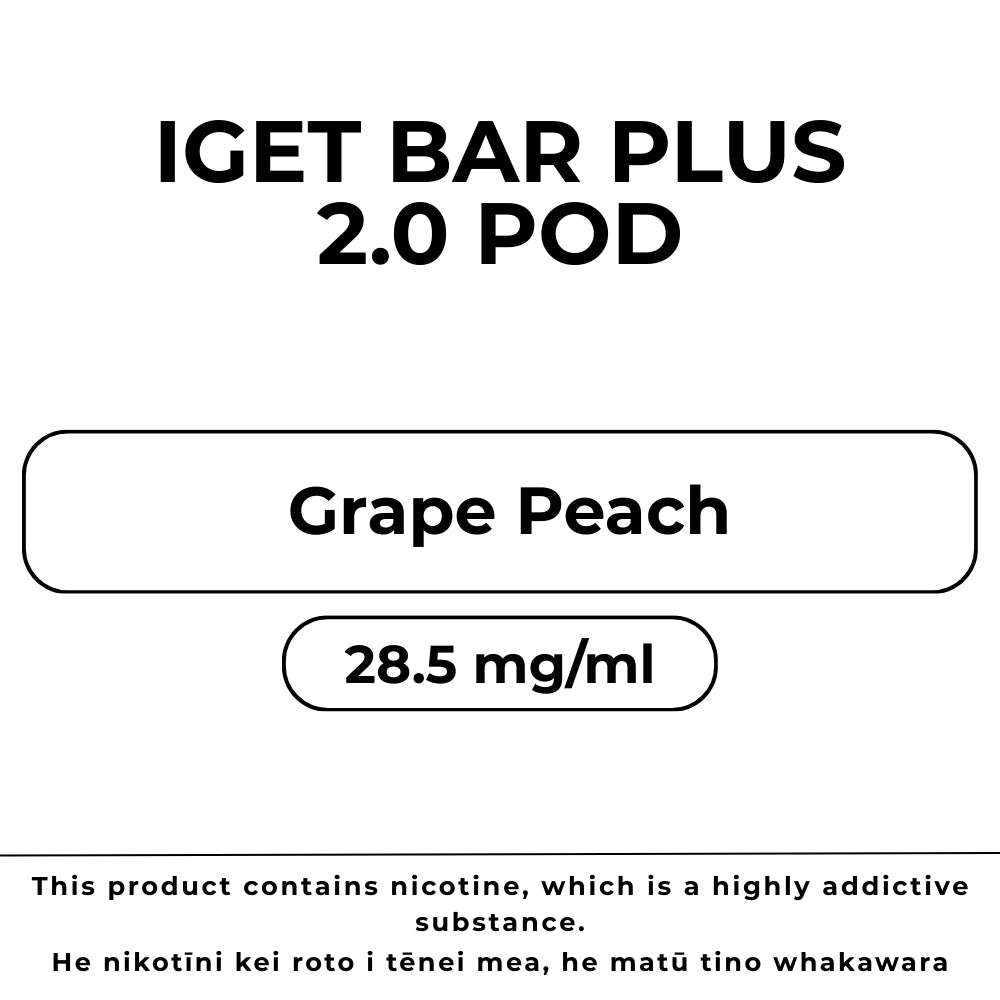 IGET Bar Plus 6k Pod Grape Peach