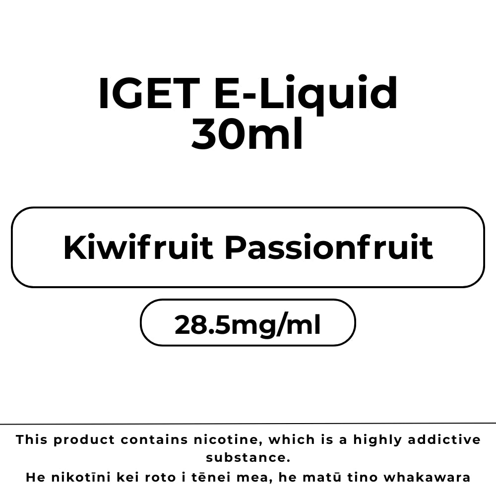 IGET E-Liquid Kiwifruit Passionfruit 28.5mg/ml