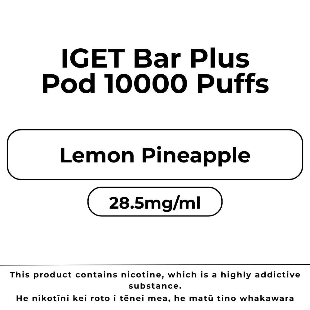 IGET Bar Plus 10k Pod Lemon Pineapple