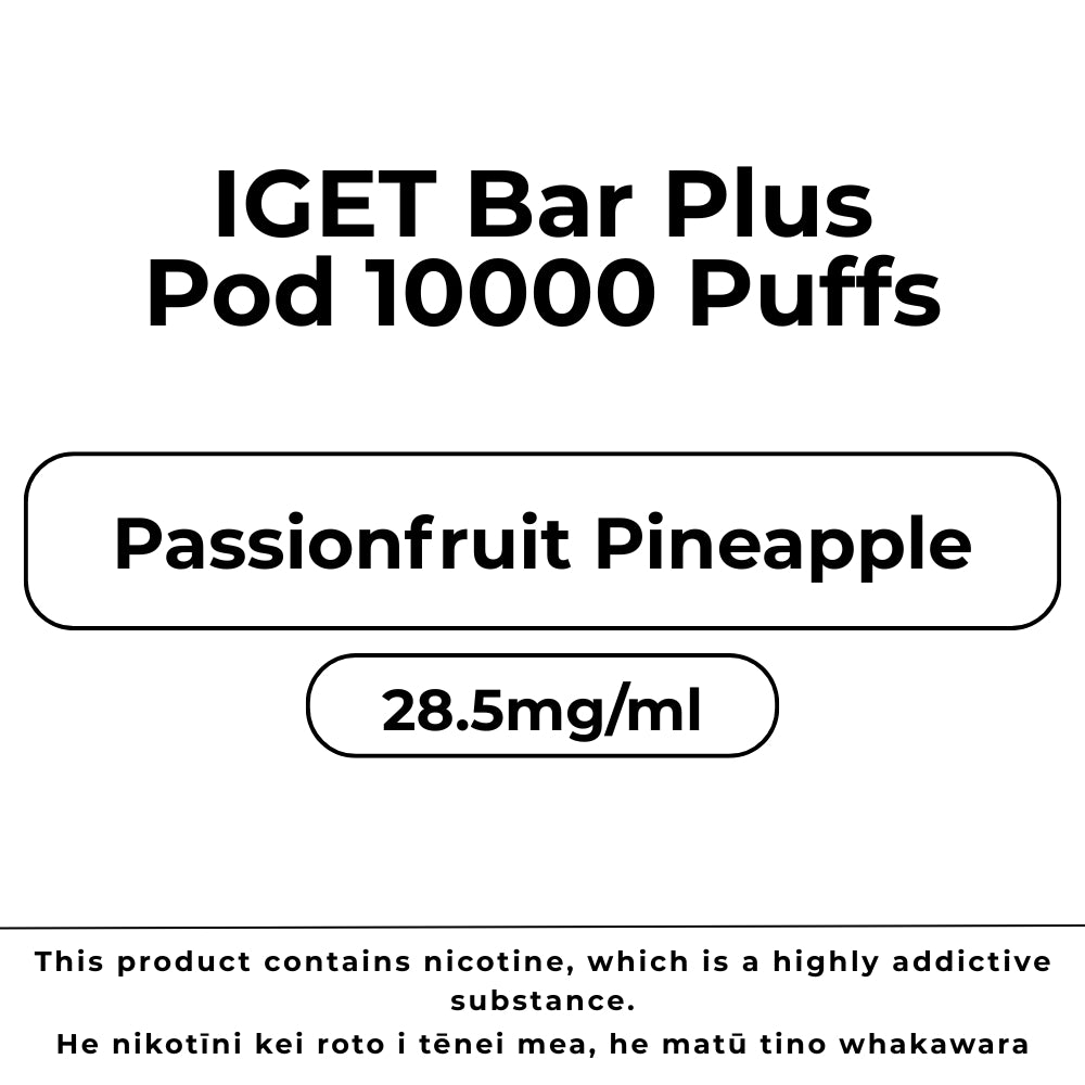 IGET Bar Plus 10k Pod Passionfruit Pineapple