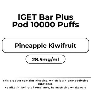 IGET Bar Plus 10k Pod Pineapple Kiwifruit