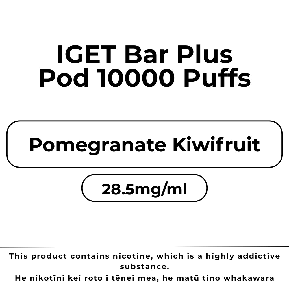 IGET Bar Plus 10k Pod Pomegranate Kiwifruit