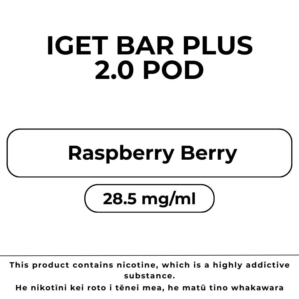 IGET Bar Plus 6k Pod Raspberry Berry
