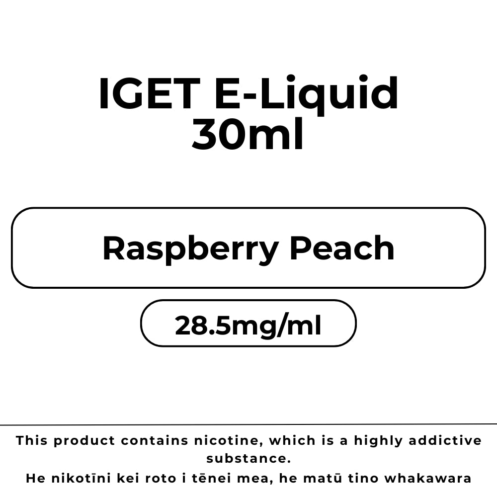 IGET E-Liquid Raspberry Peach 28.5mg/ml