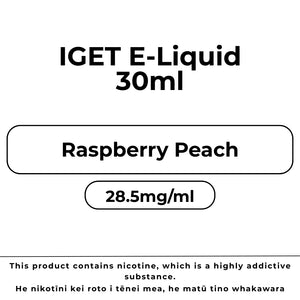 IGET E-Liquid Raspberry Peach 28.5mg/ml
