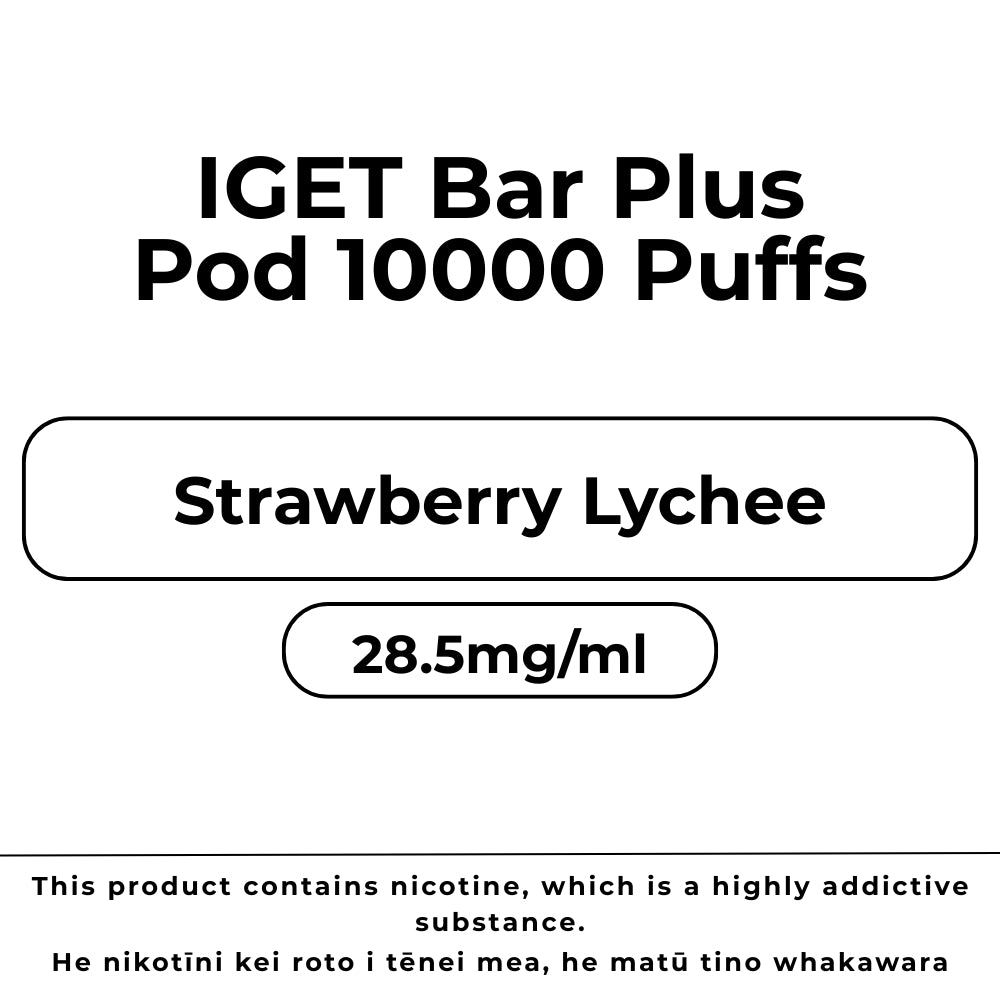 IGET Bar Plus 10k Pod Strawberry Lychee