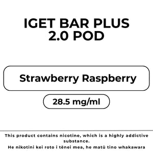 IGET Bar Plus 6k Pod Strawberry Raspberry