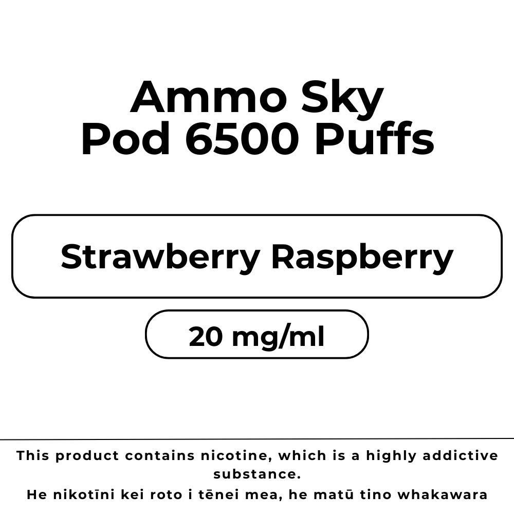 Ammo Sky Pod 20mg/ml Strawberry Raspberry