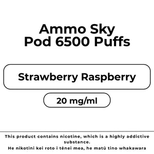 Ammo Sky Pod 20mg/ml Strawberry Raspberry