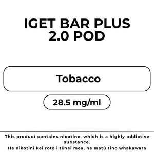IGET Bar Plus 6k Pod Tobacco