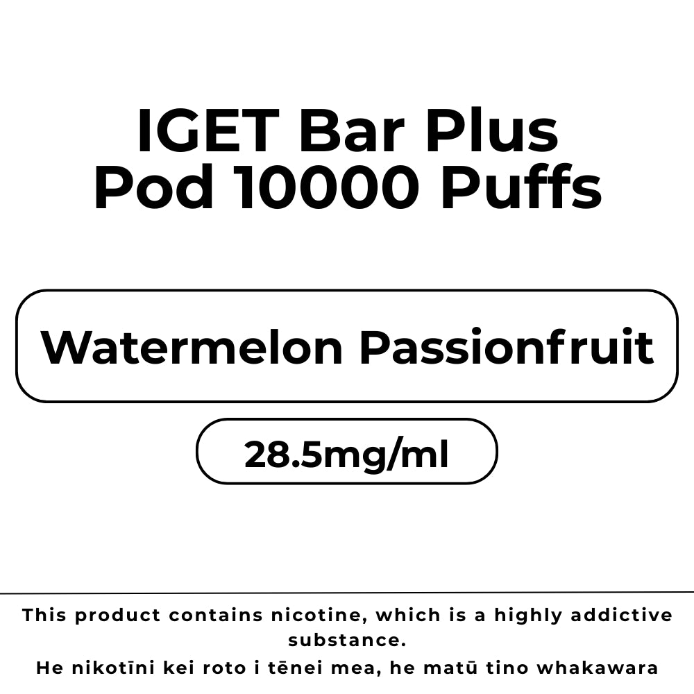 IGET Bar Plus 10k Pod Watermelon Passionfruit